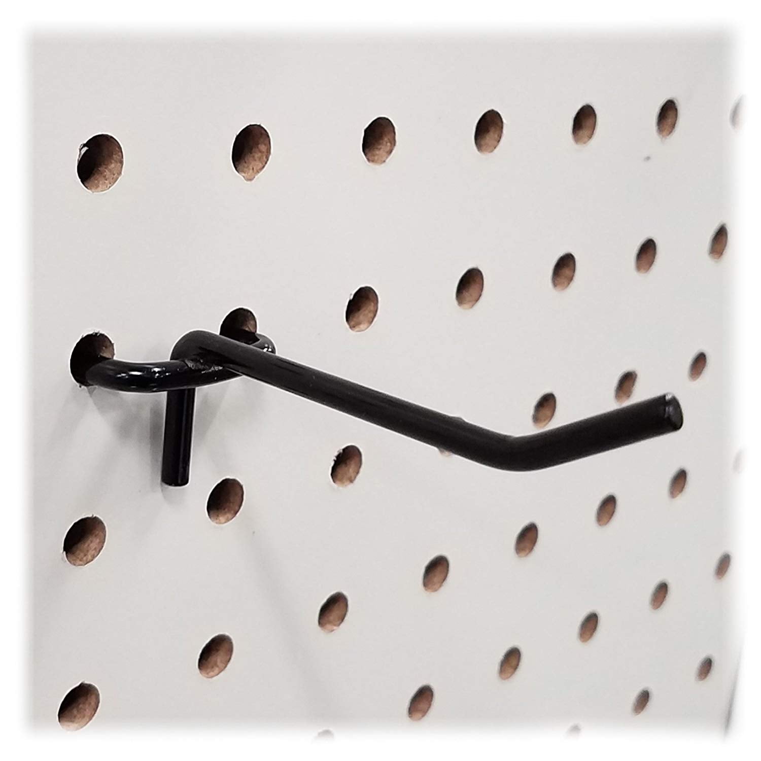 Uxcell 4 Inch Plastic Pegboard Hooks Fits 1/4 Inch Holes Pegboards, 100  Count